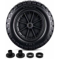 Keplin 14 Inch Puncture Proof Wheelbarrow Wheel 3.50-8, Black