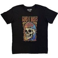 Rock Off officially Licensed Products Guns N' Roses North American Tour Skull T-Shirt in Black | Size: XL