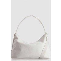 Nere Travel Unisex Bondi Nylon Hobo Crossbody Bag Cloud in White