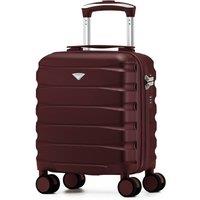 Flight Knight Lightweight Travel Suitcase 40x30x20cm | Hard Shell Carry On Luggage in Burgundy | Size: Cabin