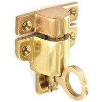 Securit Brass Fanlight Catch in Brown
