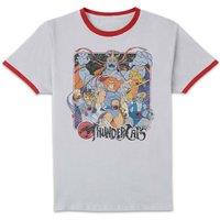 Thundercats Classic Lineup Unisex Ringer T-Shirt - White/Red in White | Size: Medium