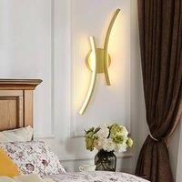 Goeco LED Indoor Wall Light Modern LED Wall Lamp Acrylic 3000K Curved Design in Gold
