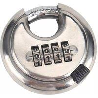 Havendro 1*Heavy Duty Combination Padlock Waterproof Disc Padlock with Code 4 in Silver