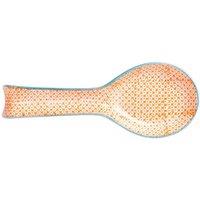 Havendro Hand-Printed Porcelain Kitchen Spoon Rest Crockery 26.5cm Orange
