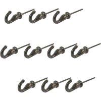 Havendro 10x Screw Hook Cast Iron Antique Vintage W20H35mm Black Hooks