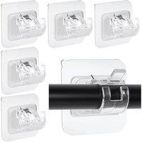 SPETLEK 6PCS Self Adhesive Hooks Transparent in Clear