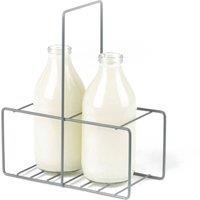 PAWNORA Wire Milk Bottle Holder in Grey