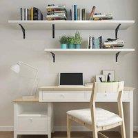 EONLION 6 inch 10Pack Wall Mounted Shelf Brackets Support in Black | Size: 1000mm 2000mm