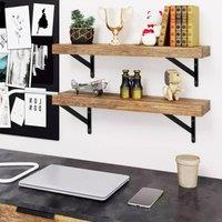 EONLION 8 inch 10Pack Wall Mounted Shelf Brackets Support in Black | Size: 1000mm 2000mm