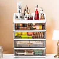 EONLION 4 Drawers Makeup Organiser Storage Unit Shelf in White | Size: 500mm