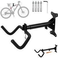 NESTLUNE Bike Storage Hanger Wall Mounted Adjustable Bicycle in Black | Size: 1000mm 10000mm