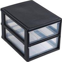 EONLION 22CM Desktop Storage Box Desk Drawer Organizers in Black | Size: 500mm