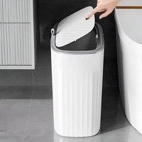 EONLION 8L Slim Kitchen Food Waste Bin Can Waste Caddy in White | Size: 100 cm