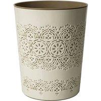 PAWNORA Cream 9 Litre Waste Paper Bin Home Office Kitchen Rubbish in Beige