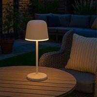 Eglo MANNERA - S Portable Sandy-Coloured LED Outdoor Table Lamp in Light Sand