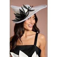Coast Women's Lisa Tan Flower Detail Fascinator With Curved Edge in Mono