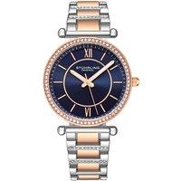 STHRLING Original Women's Aria 3905 Wrist Quartz Watch 36mm Case with Stainless steel link bracelet in Blue