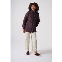 Klass. Women's Diamond Quilted Coat in Chocolate | Size: Large
