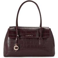 Carvela Women's 'Arenella Tote Bag' Croc Print in Dark Red