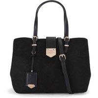 Carvela Women's 'Maria Midi Weave' Suedette Bag in Black