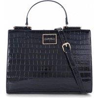 Carvela Women's 'Jessica Midi Tote 2' Croc Print Bag in Navy