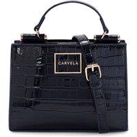 Carvela Women's 'Jessica Mini Tote 2' Croc Print Bag in Navy