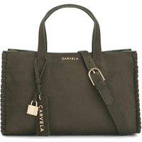 Carvela Women's 'Juno Whipstitch Mini' Suedette Bag in Khaki