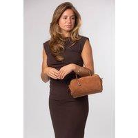 Pure Luxuries London Women's 'Faith' Suede Mini Evening Handbag in Tan