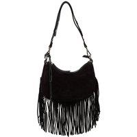 Cultured London Women's 'Alondra' Suede Evening & Clutch Bag in Black