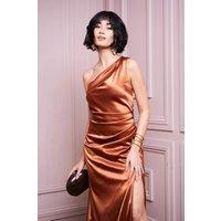 TFNC London Women's Suman Rust Maxi Dress in Burnt Orange | Size: 10