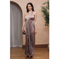 TFNC London Women's Tiv Pewter Maxi Dress in Grey | Size: 12