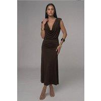 TFNC London Women's Sakura Chocolate Maxi Dress | Size: 14