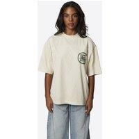 Good For Nothing Women's Double Layered Mesh Jersey T-Shirt in Cream | Size: Small