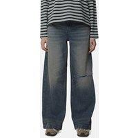Good For Nothing Women's Baggy Fit Ripped Denim Jean in Blue | Size: 10