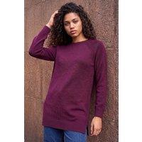 Roman Women's Petite Longline Knit Jumper in Plum | Size: 18