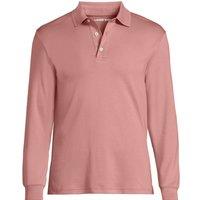 Lands' End Men's Long Sleeve Supima Polo Shirt, Traditional Fit in Mauve | Size: XL