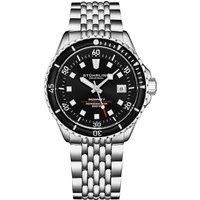 STHRLING Original Men's Swiss Automatic Depthmaster Radiance Diver Watch Stainless Steel Case w/ rotating Unidirectional Bezel & Stainless Steel
