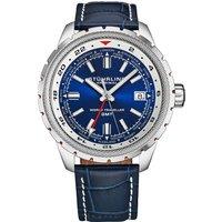 STHRLING Original Men's Global Voyager 1014 GMT 42mm World Timer Watch in Blue