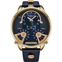 STHRLING Original Men's TerraTime Triple-Time Quartz 50mm Watch in Dark Navy