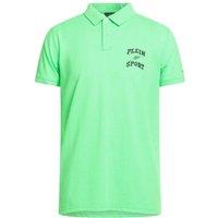 Plein Sport Men's Short Sleeve Collared Polo Shirt in Lime | Size: Medium