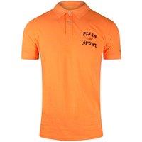 Plein Sport Men's Short Sleeve Polo Shirt in Tangerine | Size: Medium