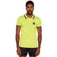 Plein Sport Men's Short Sleeve Collared Polo Shirt in Lime | Size: Large