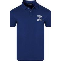 Plein Sport Men's Short Sleeve Button Closure Polo Shirt in Cobalt | Size: Medium