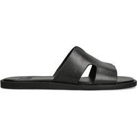 STEVE MADDEN Men's 'Laincaster Black' Leather Sandals in Black | Size: 9