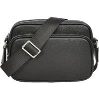 House of Leather Men's Leather Messenger Shoulder Bag Ace in Black