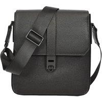 House of Leather Men's Real Leather Crossbody Messenger Bag Elian Black