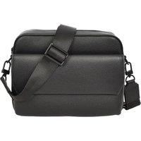 House of Leather Men's Leather Flight Crossbody Bag Sandy in Black