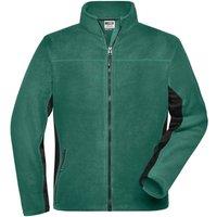 James and Nicholson Men's Strong Work Fleece Jacket in Dark Green | Size: 2XL