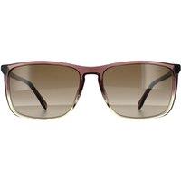 Hugo Boss Men's Square Brown Grey Brown Gradient Sunglasses